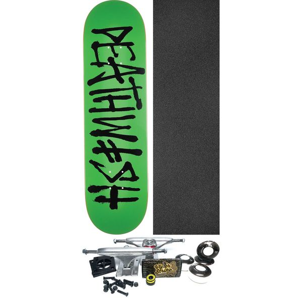 Deathwish Skateboards OG Deathspray Green / Black Skateboard Deck - 8.47" x 31.875" - Complete Skateboard Bundle